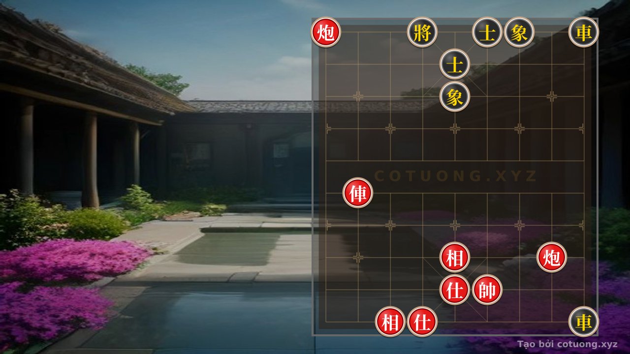 Thế cờ: Red Cannon on File 9: Tactical Tips When the Black Chariot is Blocking — Cờ Tướng Online