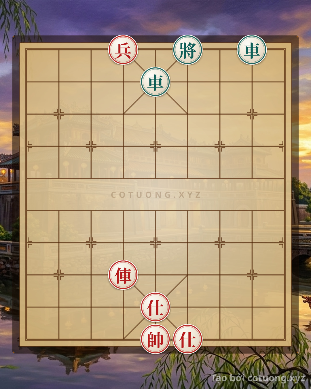 Challenge: Red Advantage in Xiangqi: Black's Chariot Defeated in 5 Moves - Can you solve it?