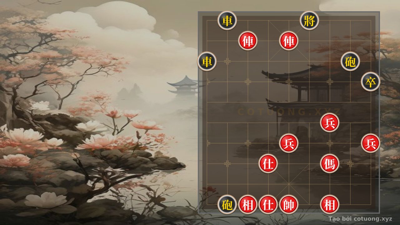Thế cờ: Mastering the Classic Trap: When Red's 2 Rooks, 1 Horse and 3 Pawns Clash with Black's Double Cannon - Chess Position #1886 Defeats the Opponent's General — Cờ Tướng Online