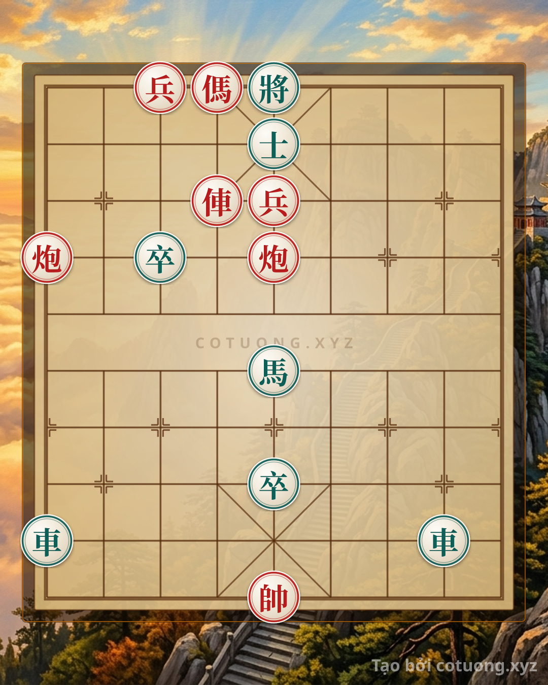 Challenge: Xiangqi: Red Wins with Cannon and Chariot Checkmate - Can you solve it?