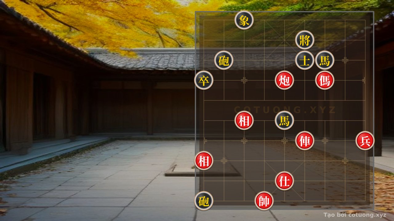 Thế cờ: Hidden General's Gambit: Double Horse Legs, Red Cannon Trap - Position 1/10 — Cờ Tướng Online