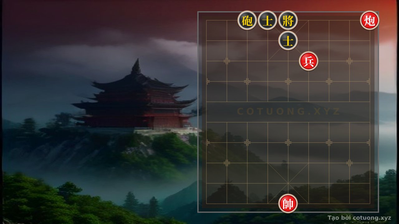 Thế cờ: Shaking Board: Black Cannon and Red General in a Life-and-Death Formation — Cờ Tướng Online