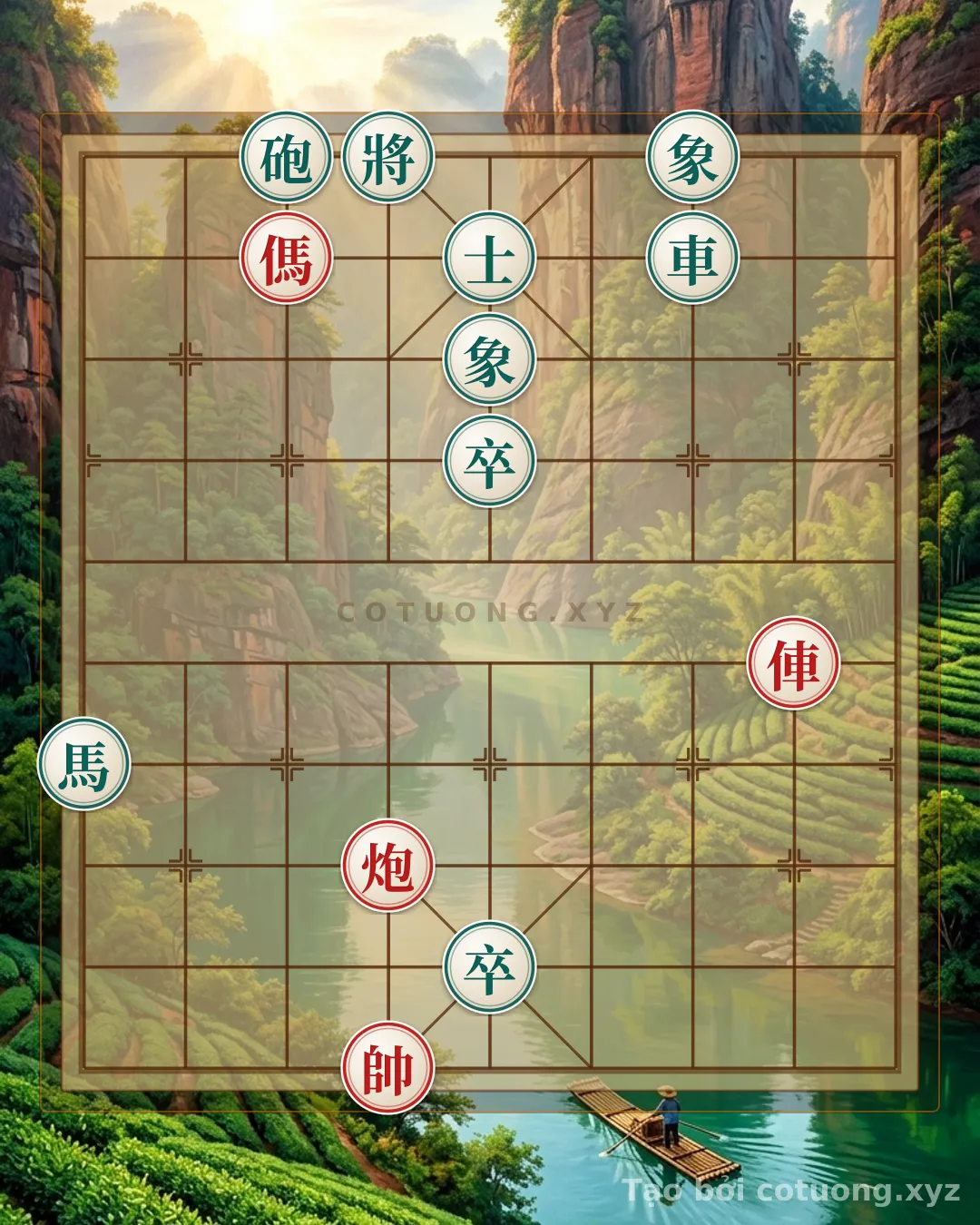 Challenge: Red Cannon on File 6, Rank 3: The 'Strike the Drum' Strategy in Interactive Xiangqi - Can you solve it?
