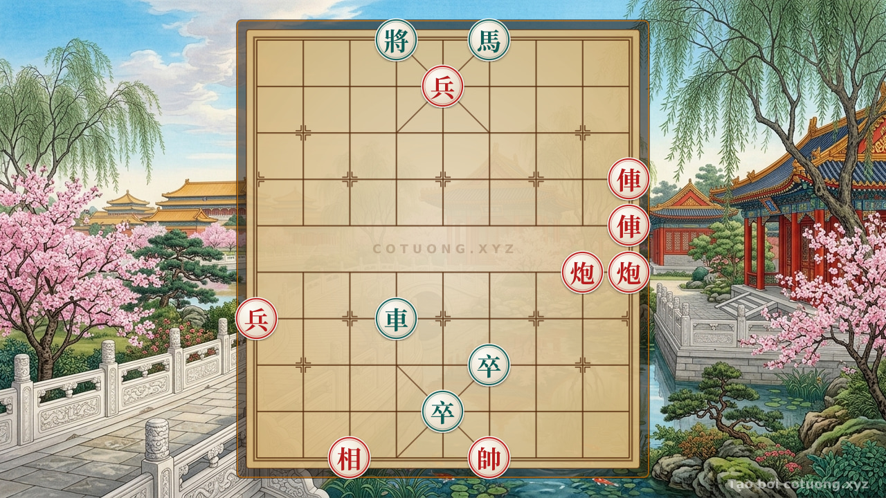 Thế cờ: Red General's Breakthrough: The 3-Move Strategy to Defeat the Black Horse — Cờ Tướng Online