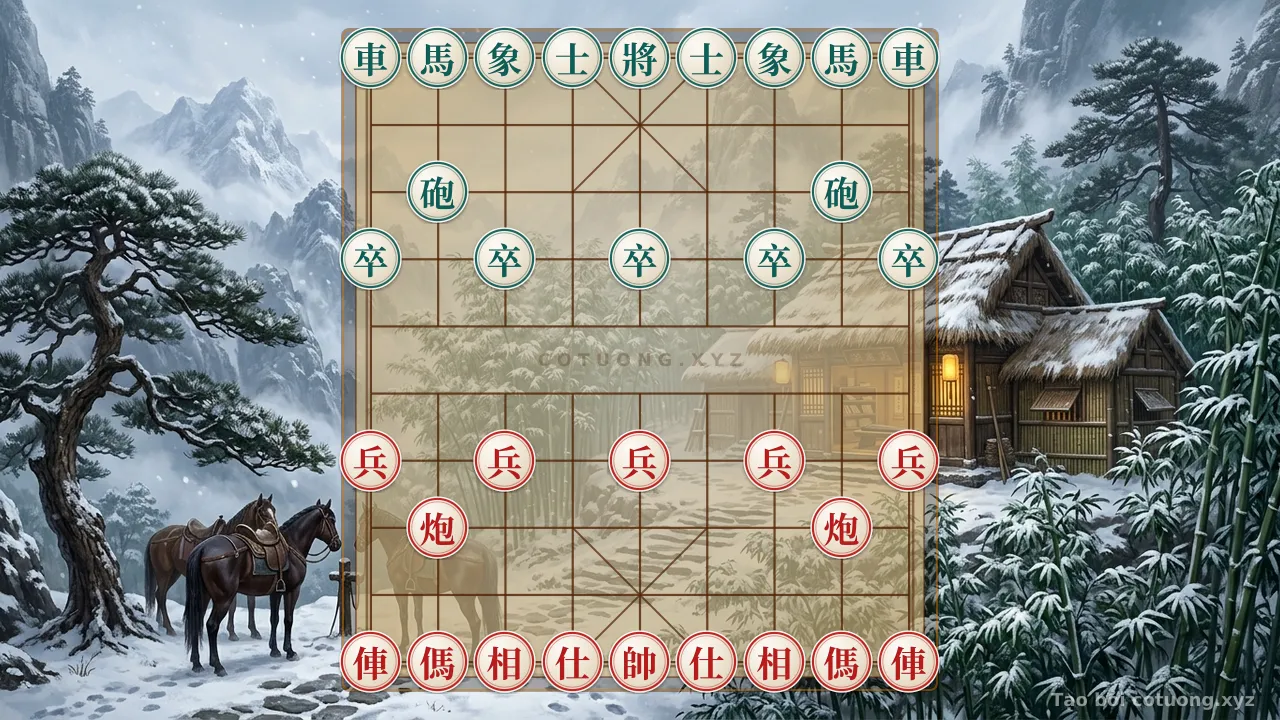 Thế cờ: Chess Mystery: The Lone Red Chariot in a Mysterious Battle — Cờ Tướng Online