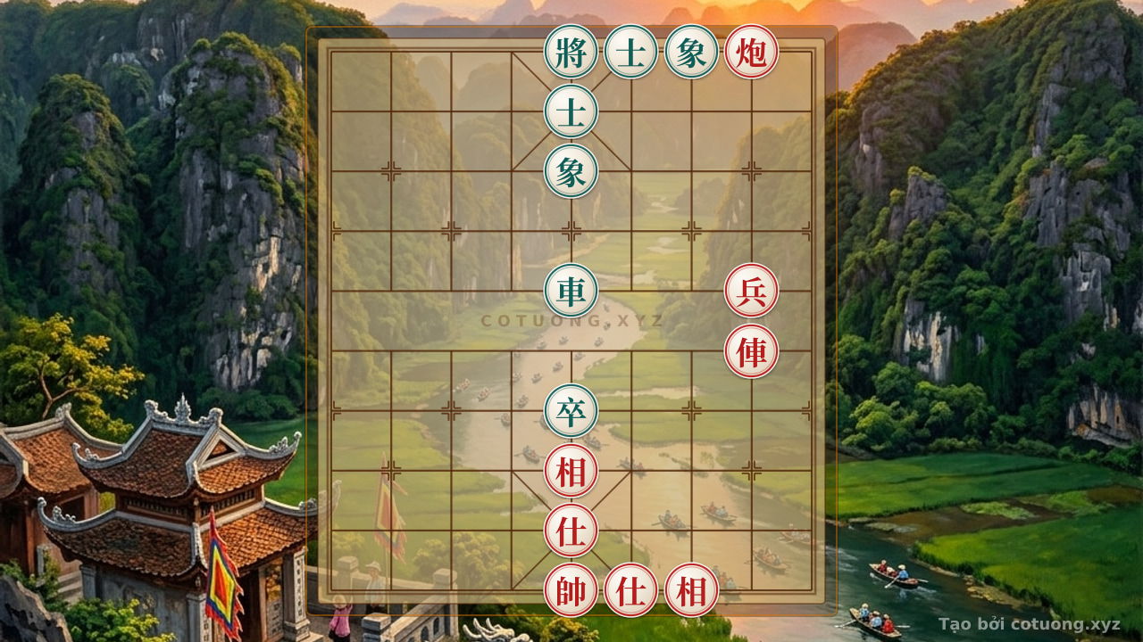 Thế cờ: Xiangqi: Red Cannon Challenges Black Chariot in a Close Combat Formation - Devastating Tactics in Just 5 Moves — Cờ Tướng Online