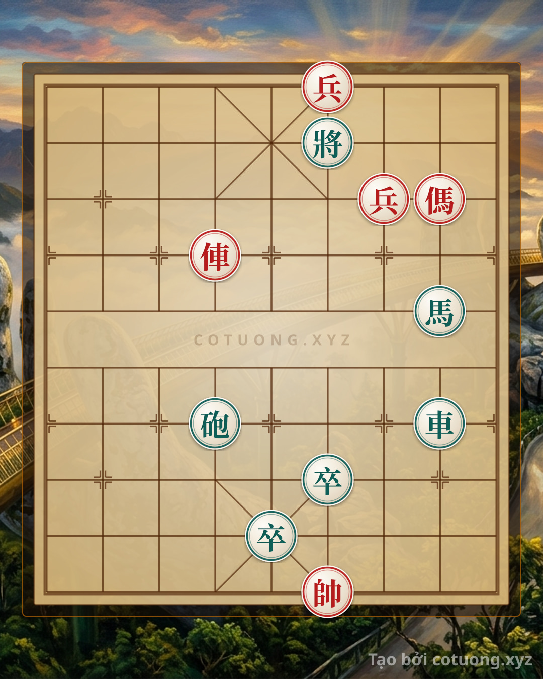 Challenge: Xiangqi: Black Defends with Double Horses, Red Counters with Empty Cannon - Can you solve it?