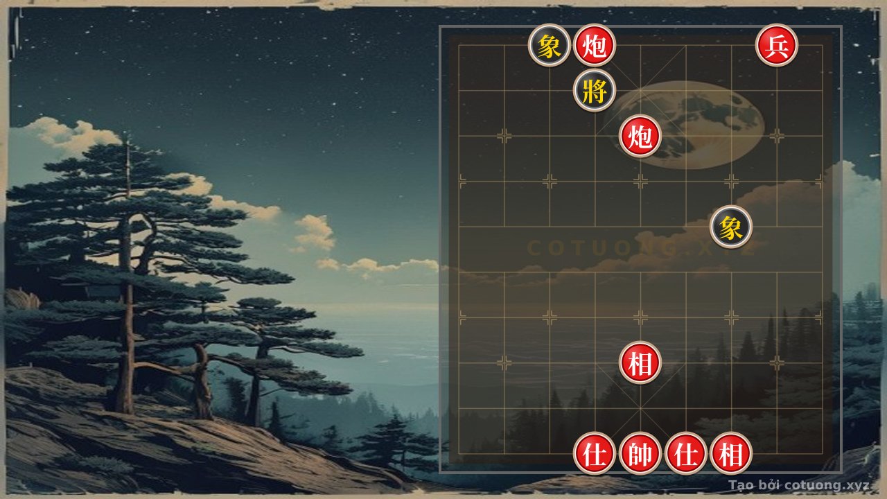 Thế cờ: Xiangqi Position: Red Cannon 'Empty' and Black Bishop 'Exposed' - The Ruthless Strategy of the Red Pawn — Cờ Tướng Online