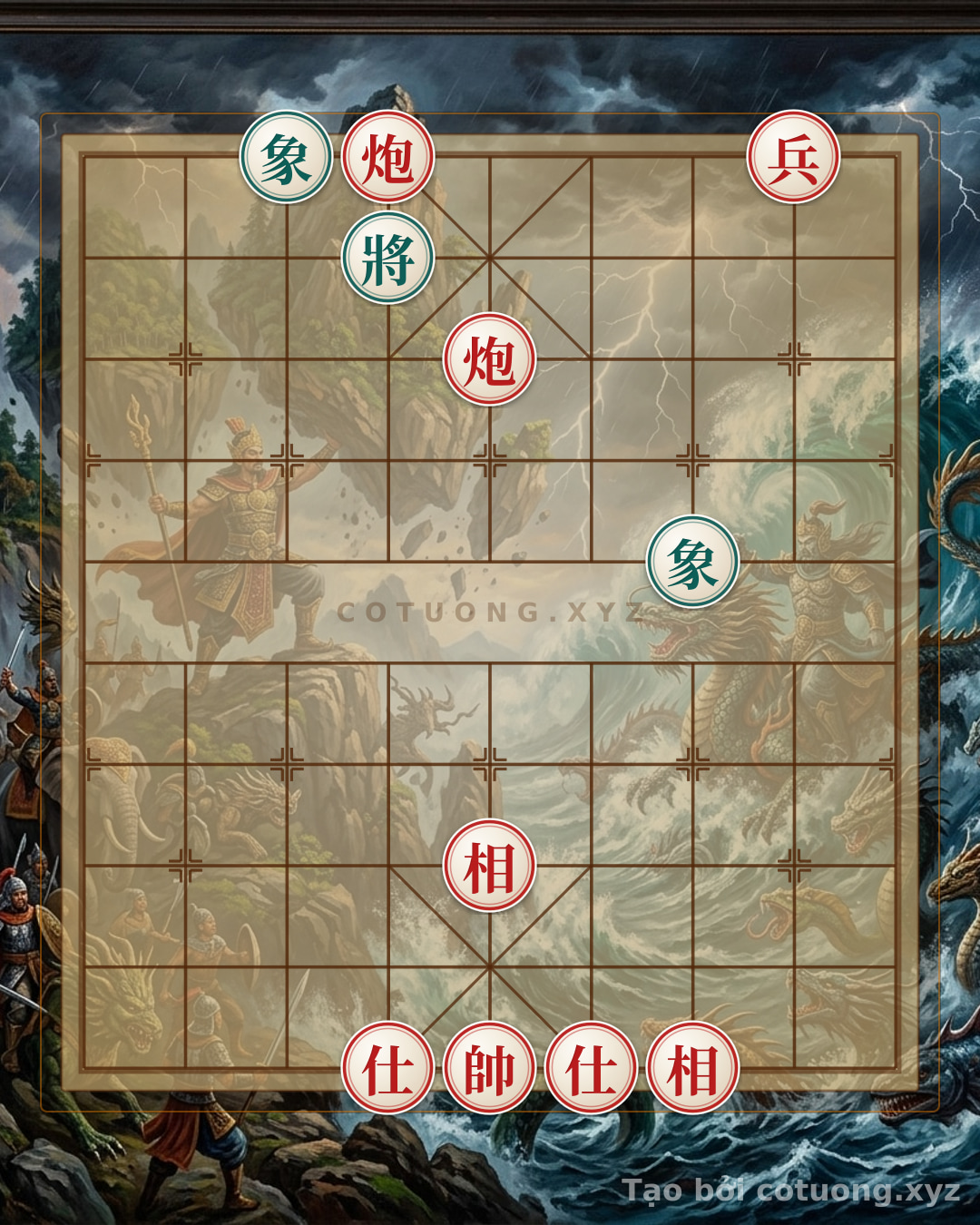 Challenge: Xiangqi Position: Red Cannon 'Empty' and Black Bishop 'Exposed' - The Ruthless Strategy of the Red Pawn - Can you solve it?