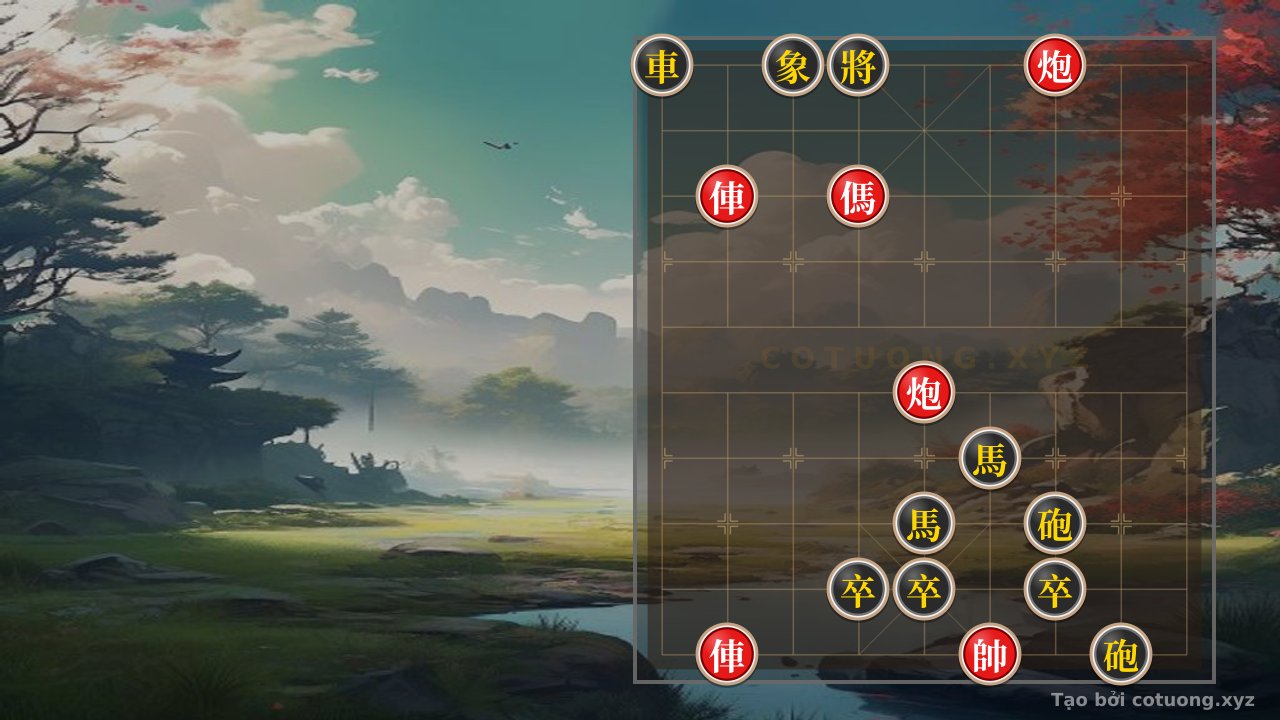 Thế cờ: The Ultimate Checkmate: Red Rooks and Cannons vs. Black Horses and Pawns - A Mythical Victory Within Reach — Cờ Tướng Online