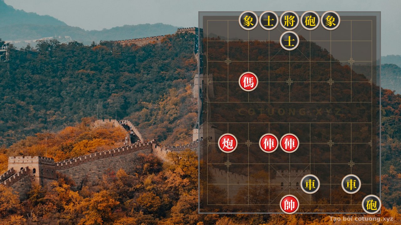 Thế cờ: The Miraculous Defense: How to Counter the 'Red Horse on 7th Rank' in the 'Double Rook - Double Cannon' Formation — Cờ Tướng Online