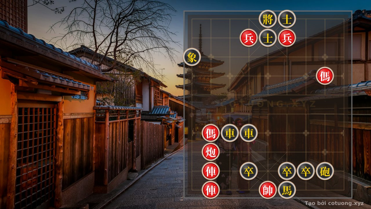 Thế cờ: Xiangqi: Strategy to Defeat the Black Advisor and Elephant in a Double Horse Formation — Cờ Tướng Online