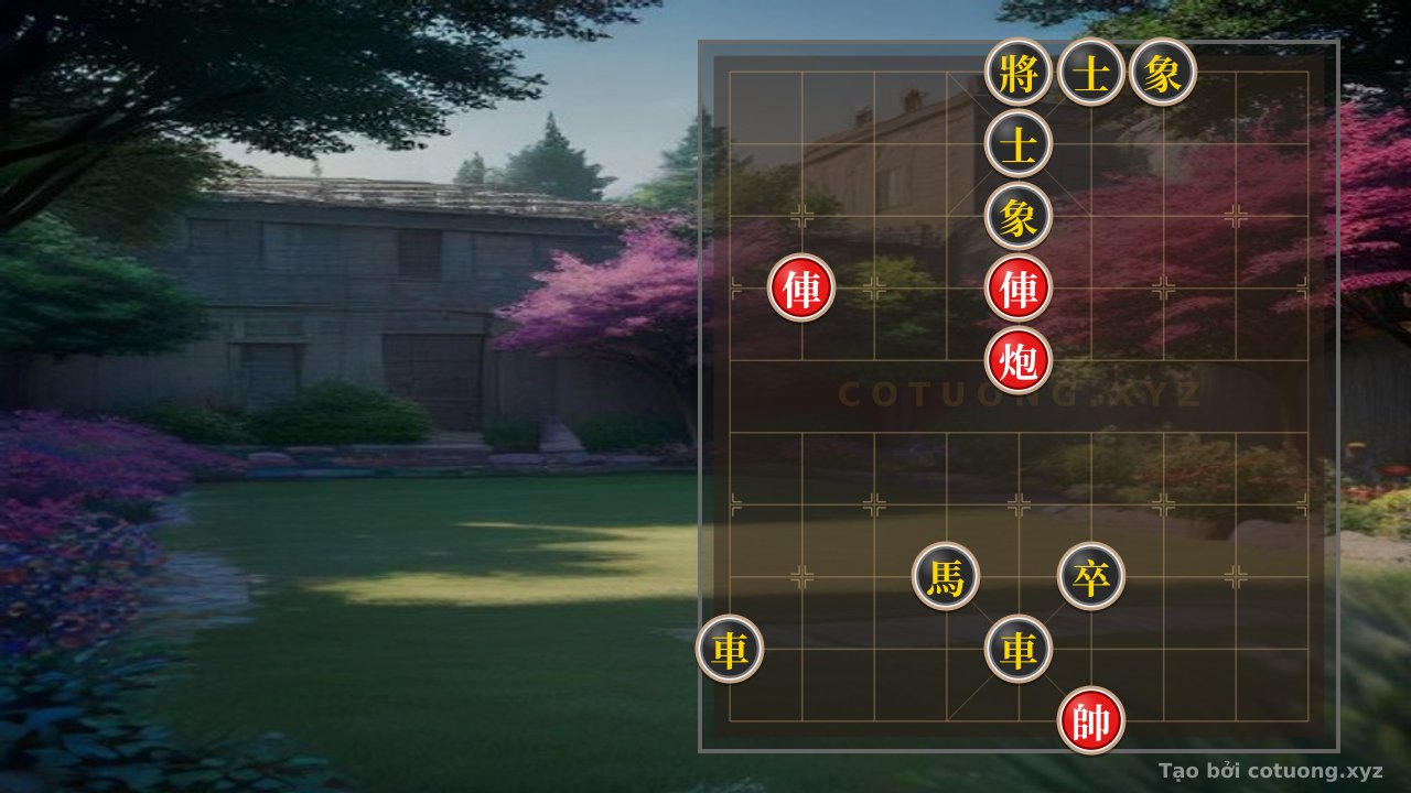 Thế cờ: Masterstroke in Endgame: 2Rooks Cannon vs. 2Rooks Horse Pin with 2Advisors and 2Bishops - Psychological Tactics of a Grandmaster — Cờ Tướng Online