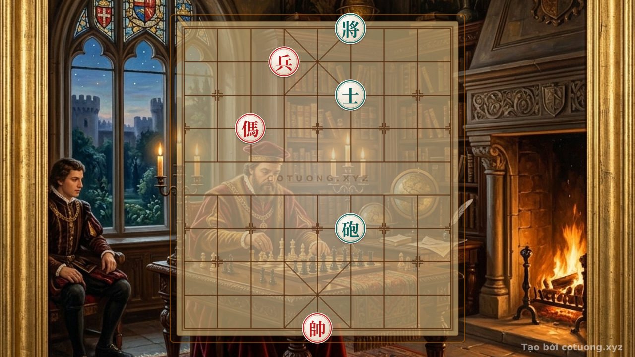 Thế cờ: Shadow's Challenge: The Hidden Ancient Xiangqi Puzzle in the Peony Garden Demands Super Vietnamese Intelligence — Cờ Tướng Online