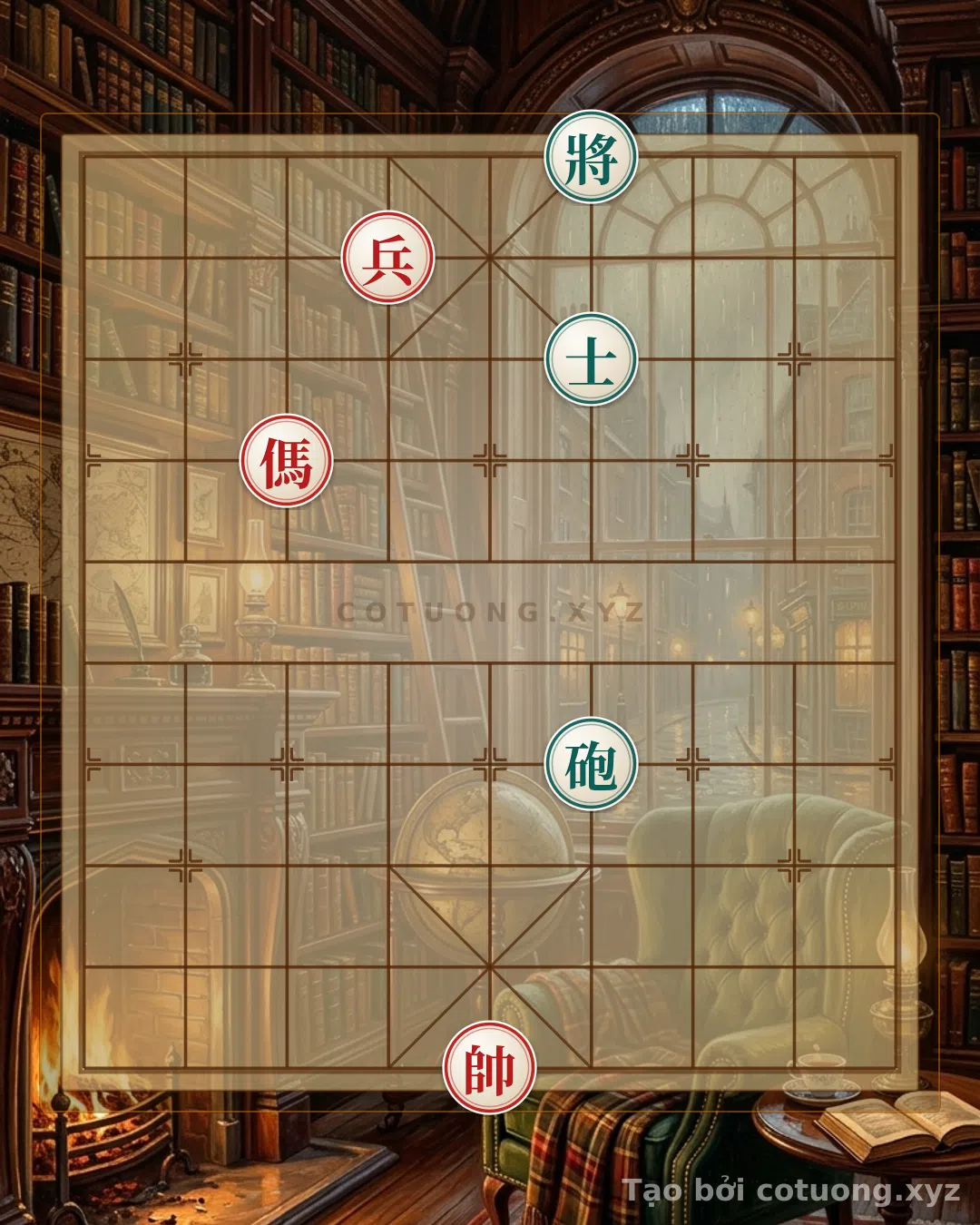 Thế cờ: Shadow's Challenge: The Hidden Ancient Xiangqi Puzzle in the Peony Garden Demands Super Vietnamese Intelligence — Cờ Tướng Online