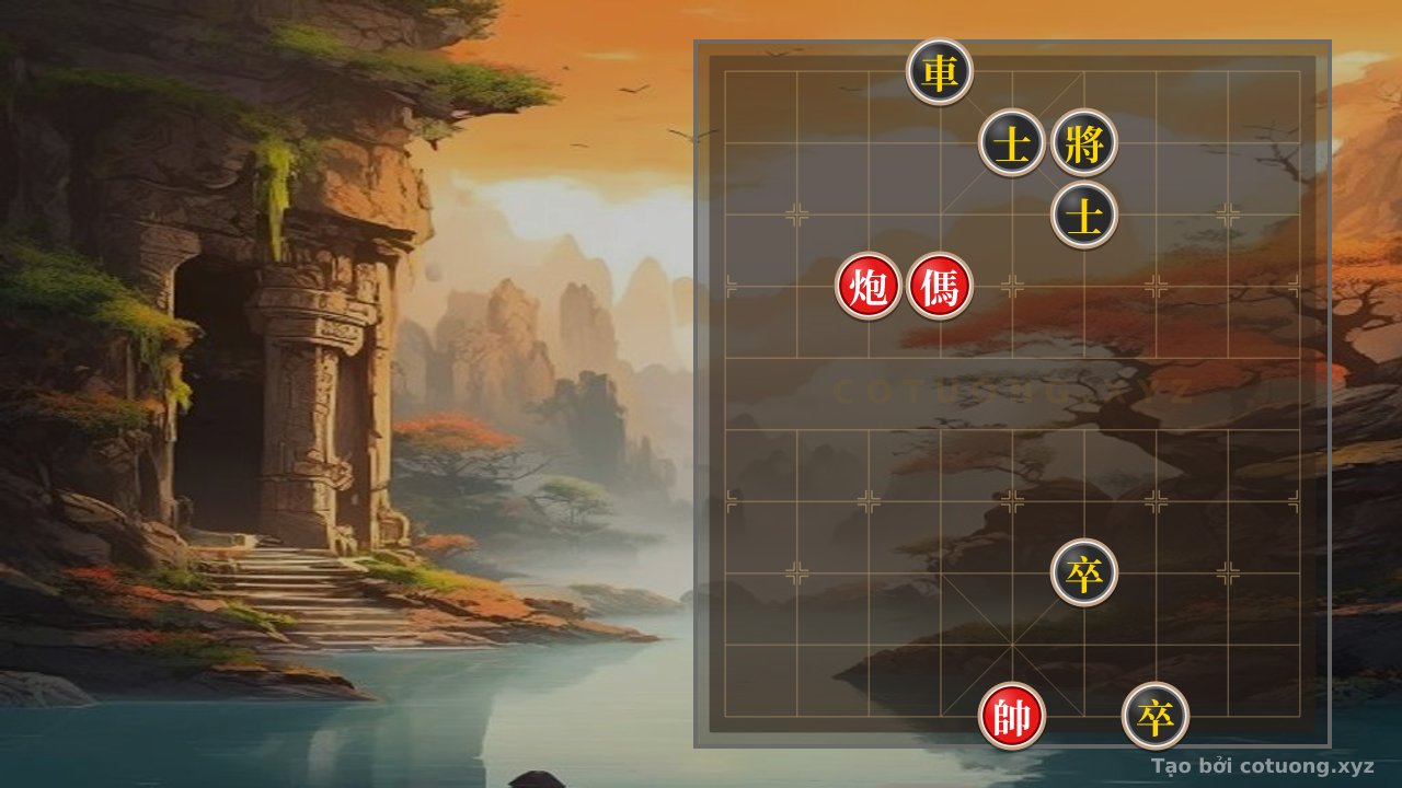 Thế cờ: Super Difficult Xiangqi: Counterattacking Defense with Black Rook on File 4, Rank 10 — Cờ Tướng Online