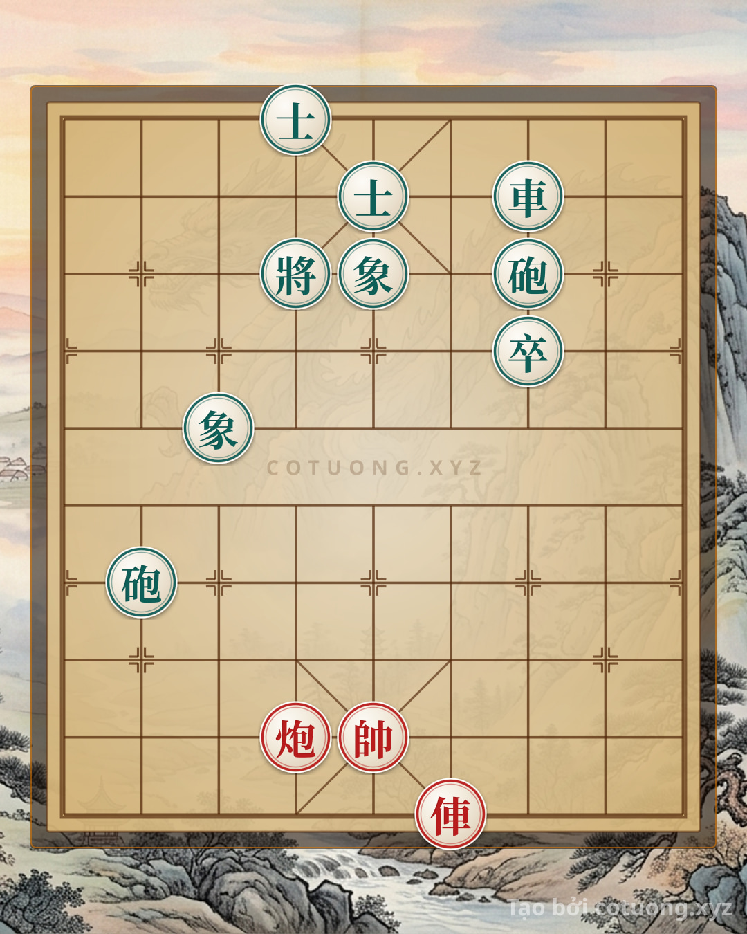 Challenge: Xiangqi: Red Cannon Retreats to 6th Rank 2 - Masterful Tactical Strike - Can you solve it?