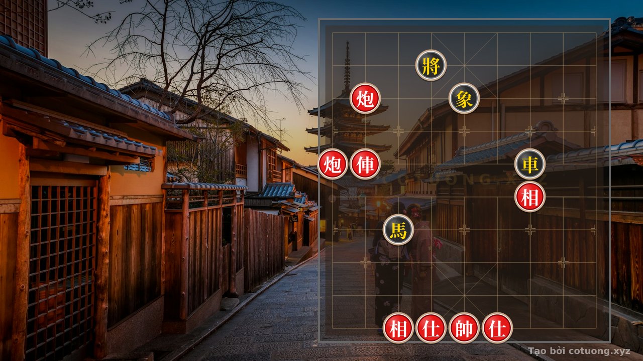 Thế cờ: Xiangqi Puzzle: Red Army Crushes Black Like a Terrifying Painting — Cờ Tướng Online