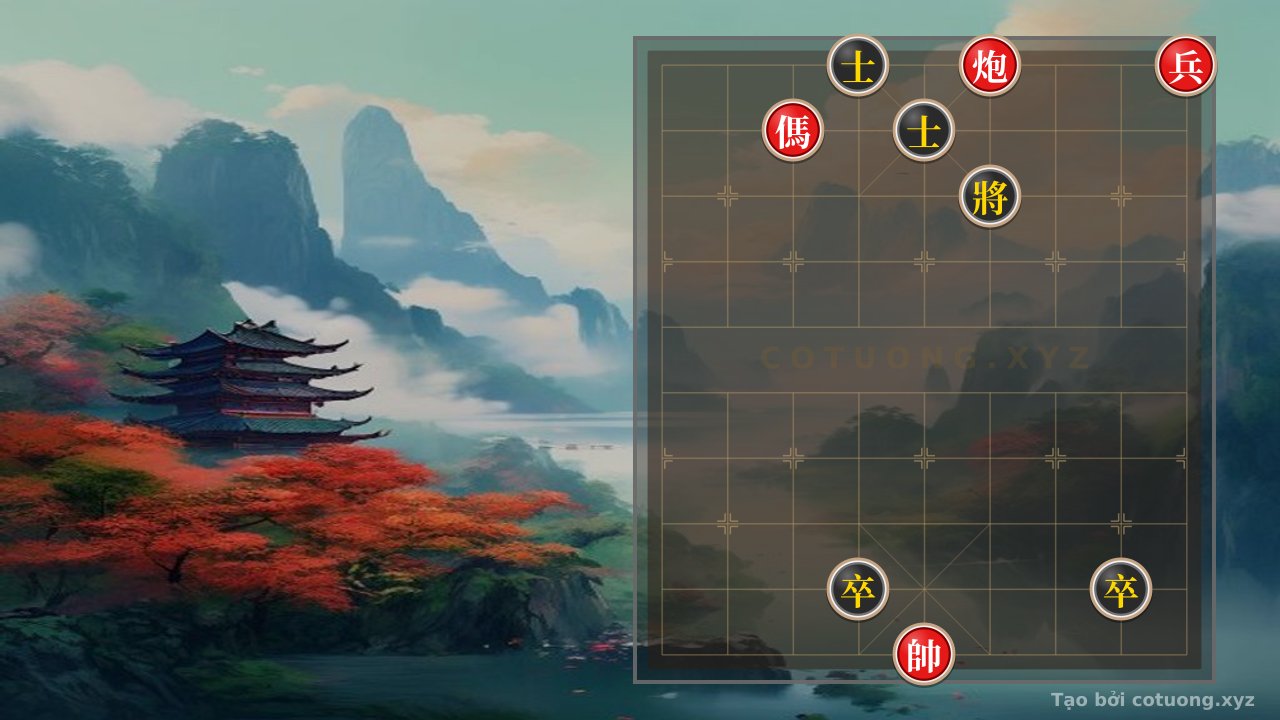 Thế cờ: Xiangqi: Red Cannon Blockade, Black Advisor Trapped - Elite 8/10 Tactics — Cờ Tướng Online