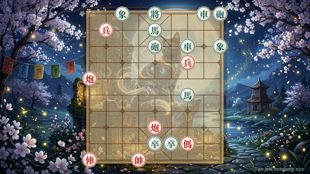 Thế cờ: Peak Tactics: Red Chariot Breaks Through Black's Double Chariot-Double Cannon Formation - The Ultimate Pressure-Overcoming Secret in Advanced Xiangqi — Cờ Tướng Online