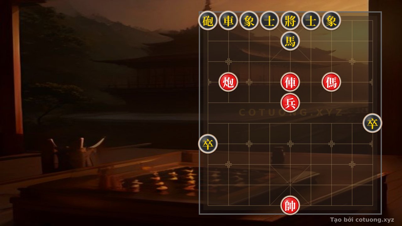 Thế cờ: Red Cannon on File 8 and Red Chariot on File 5: A Masterful Move in Chinese Chess — Cờ Tướng Online
