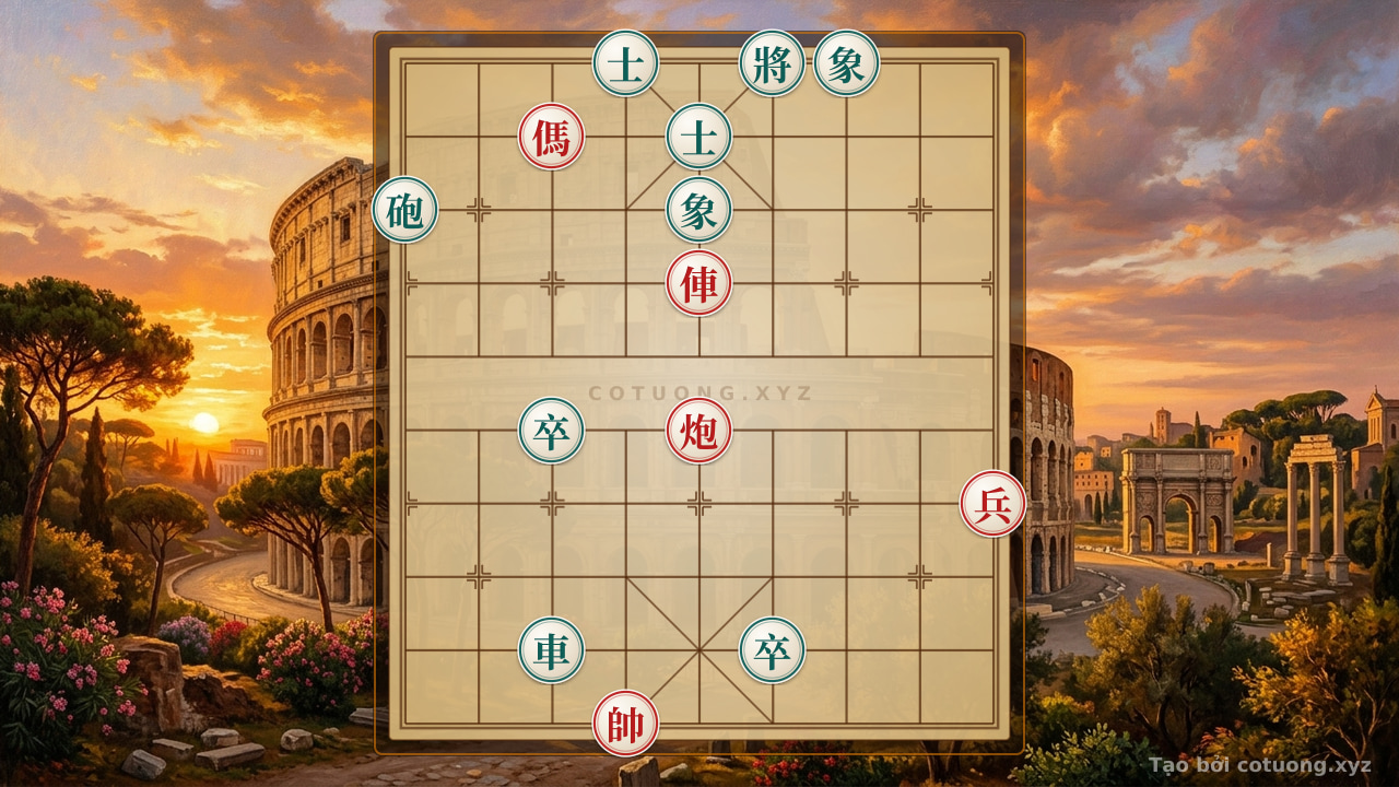 Thế cờ: Red General's First Move: Double Horses Attack the General - Bold Strategy — Cờ Tướng Online