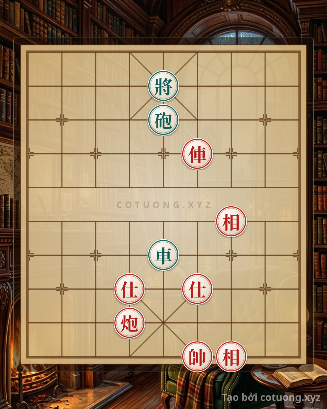 Thế cờ: The Unstoppable Strategy - When the Black Rook Faces Two Red Bishops and a Red Rook — Cờ Tướng Online