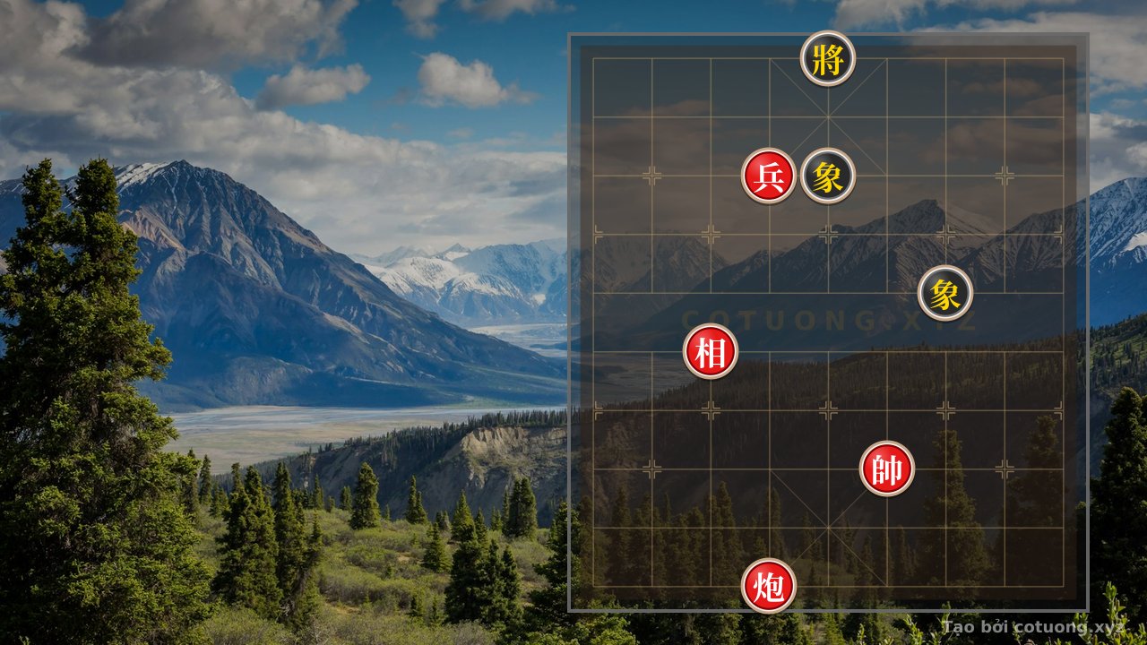 Thế cờ: Xiangqi Position: Red Dominates with Advantage, Black on the Defensive — Cờ Tướng Online