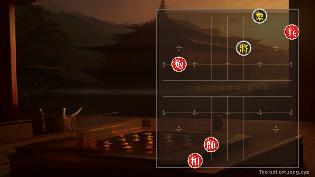Thế cờ: Xiangqi Position: Red Cannon on 8th File, Black General Surrounded - Compelling Tactics — Cờ Tướng Online