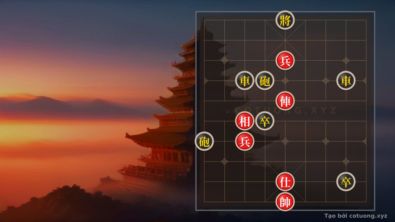 Thế cờ: Xiangqi: Red's Advantage in the Central File, Black's Strong Defense — Cờ Tướng Online