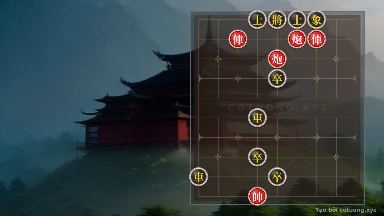 Thế cờ: The 'Empty Cannon' Chess Puzzle - Master Strategy to Defeat the Black General in 3 Moves — Cờ Tướng Online