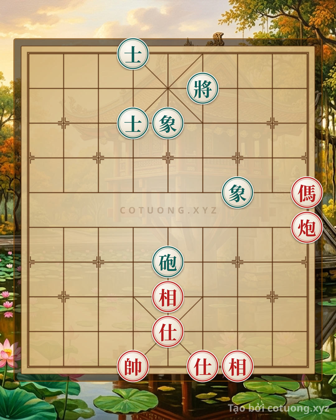 Challenge: Red General Chess: Tactical Trap When Black Cannon is Exposed on the 5th File - Can you solve it?
