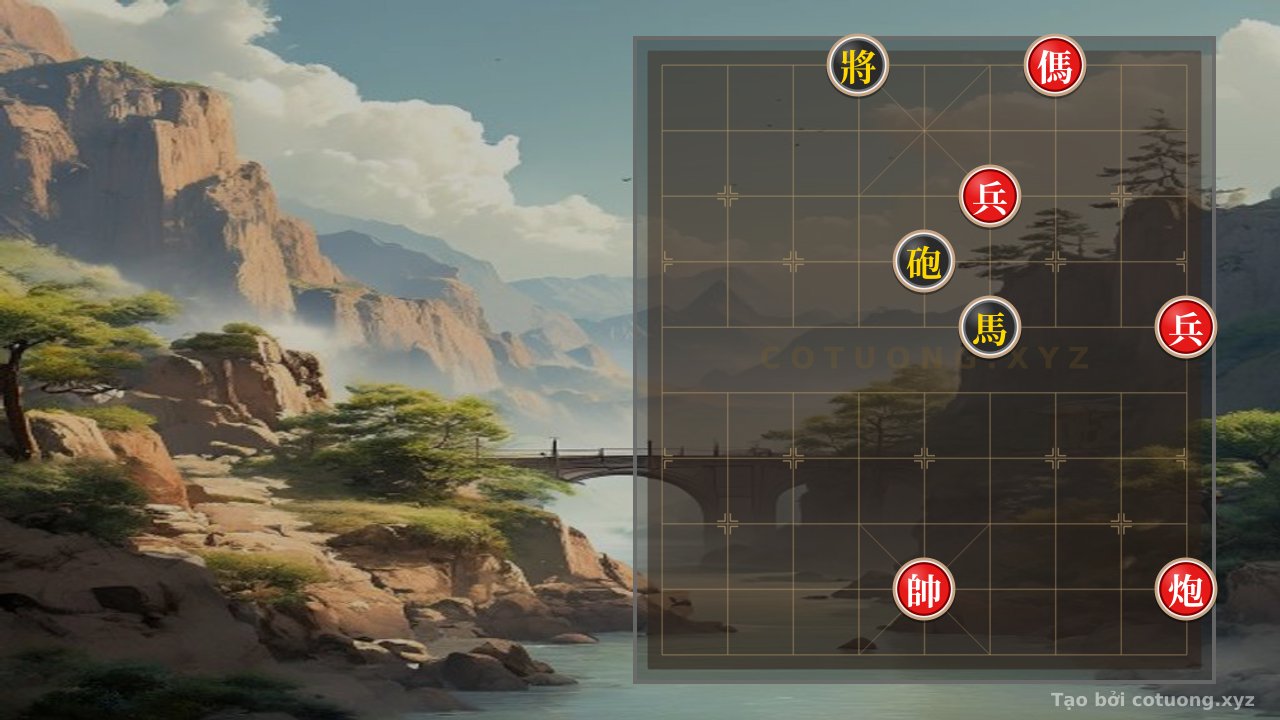 Thế cờ: The Hidden Trick of the Cannon Horse vs. Two Pawns: A Deep Analysis Like a Snake Slithering in the Fog of Xiangqi — Cờ Tướng Online