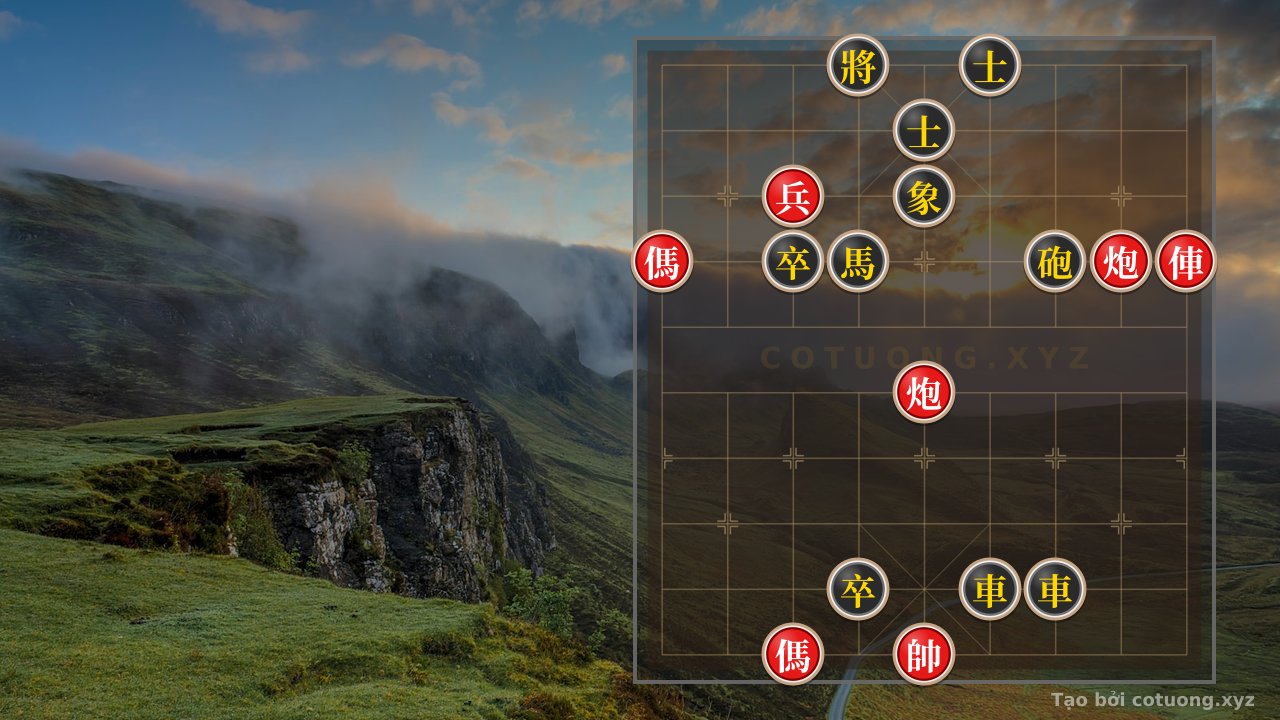 Thế cờ: Red's 'Empty Cannon' Formation - The Trick to Capturing the Black General in Xiangqi — Cờ Tướng Online