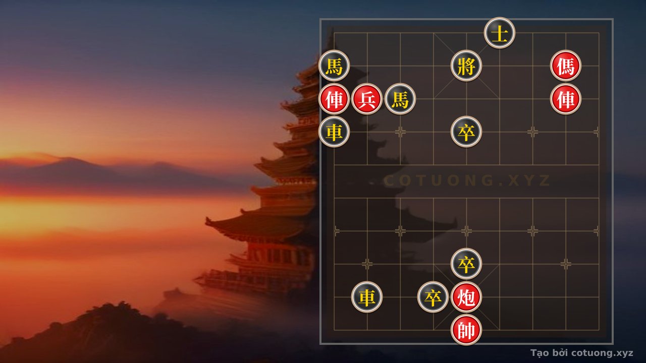 Thế cờ: Xiangqi: Double Horse Leg Strategy - Red's Offensive Plan — Cờ Tướng Online