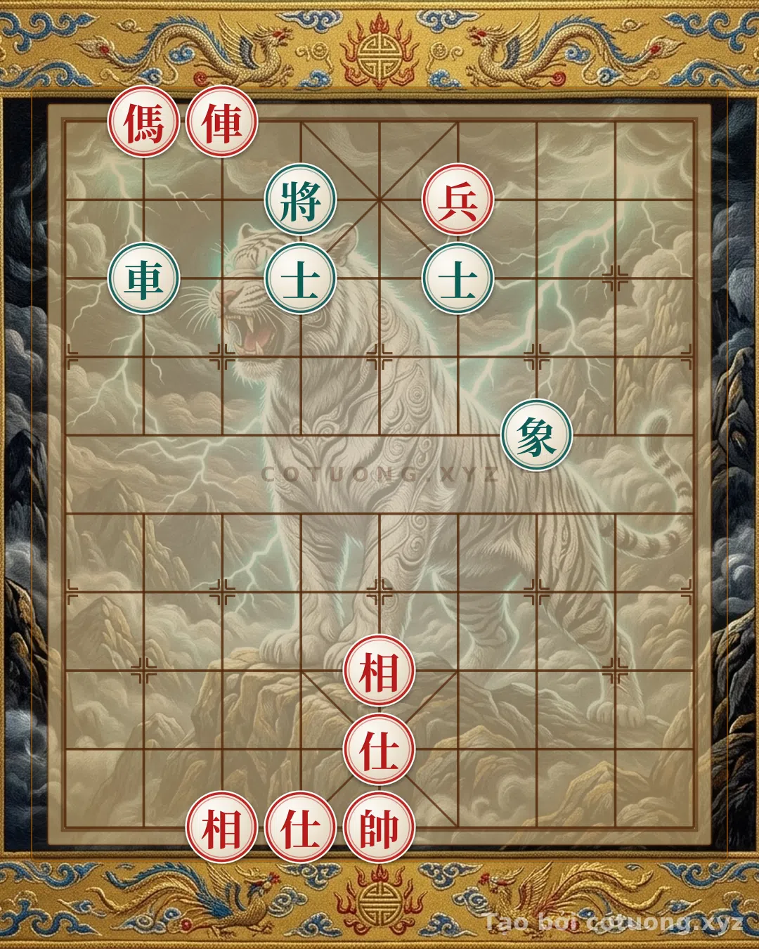 Thế cờ: Xiangqi: Red Horse on 8th Rank 10 - The Secret to Dominating the Top of the Board — Cờ Tướng Online