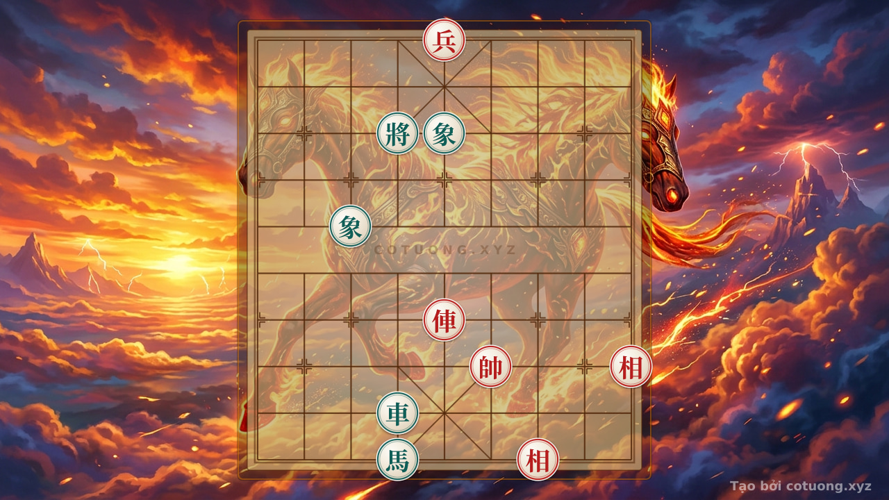 Thế cờ: Rook Pawn 2Bishops vs. Rook Knight 2Bishops: The Art of Xiangqi Tactics — Cờ Tướng Online