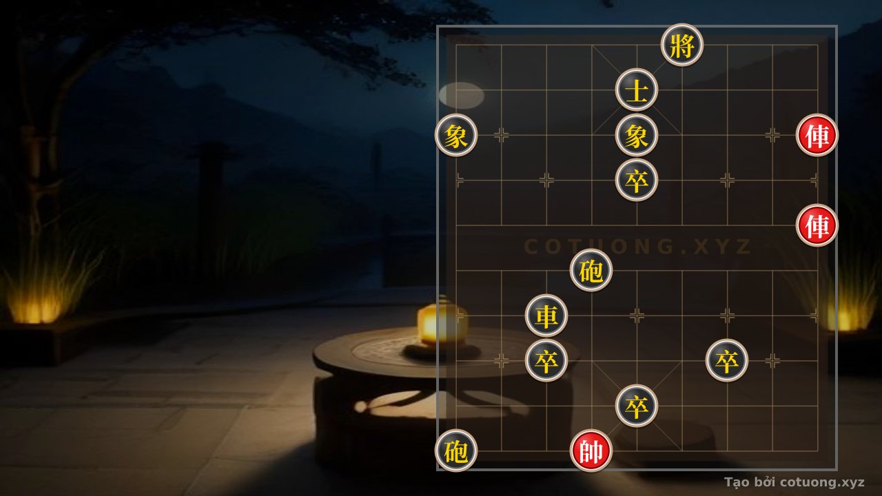 Thế cờ: Red General's Victory: The Strategy of the Rook-Cannon Empty Road on File 1 — Cờ Tướng Online