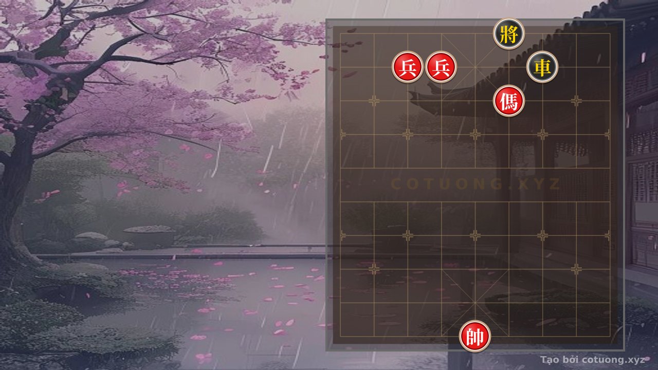 Thế cờ: The Brilliant Counterattack of Red Horse in the 'Chariot Checkmate' Position — Cờ Tướng Online