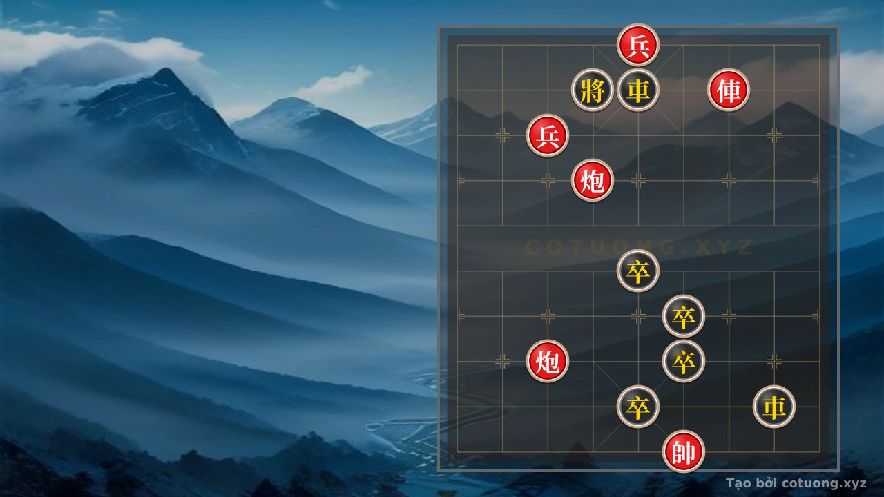 Thế cờ: The Classic Trap: The 2Rooks 2Cannons vs. 2Rooks 4Pawns Checkmate in One Move — Cờ Tướng Online