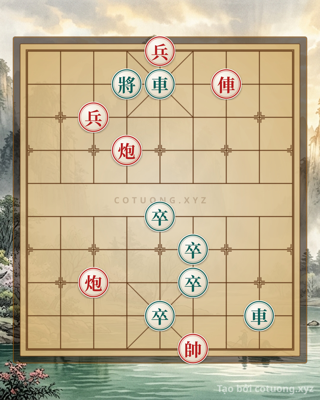 Challenge: The Classic Trap: The 2Rooks 2Cannons vs. 2Rooks 4Pawns Checkmate in One Move - Can you solve it?