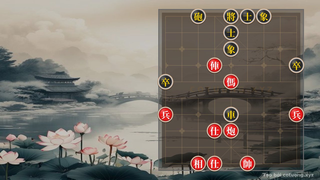 Thế cờ: Mystical Chess Tactics: The Red Chariot Cannon Horse Crushes the Black Chariot Cannon with Two Pawns - A Legendary Battle Between Life and Death — Cờ Tướng Online