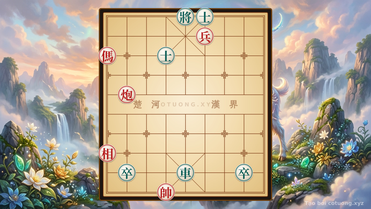Thế cờ: Defending in Xiangqi: Rook Thrust, Cannon Empty and Advisor Cut Horse - Survival Tactics for Black — Cờ Tướng Online