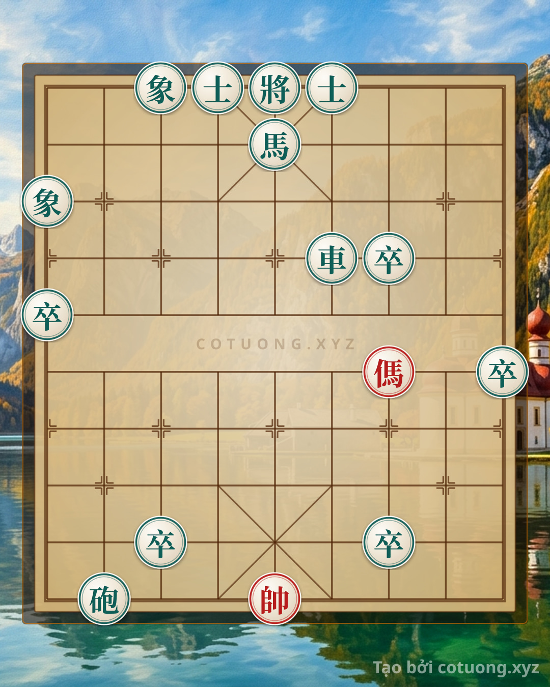 Challenge: Classic Checkmate: Red's Lone Horse vs. Black's Dense Rook-Cannon-Horse 5-Point Formation - Quick Win Strategy in 7 Moves - Can you solve it?