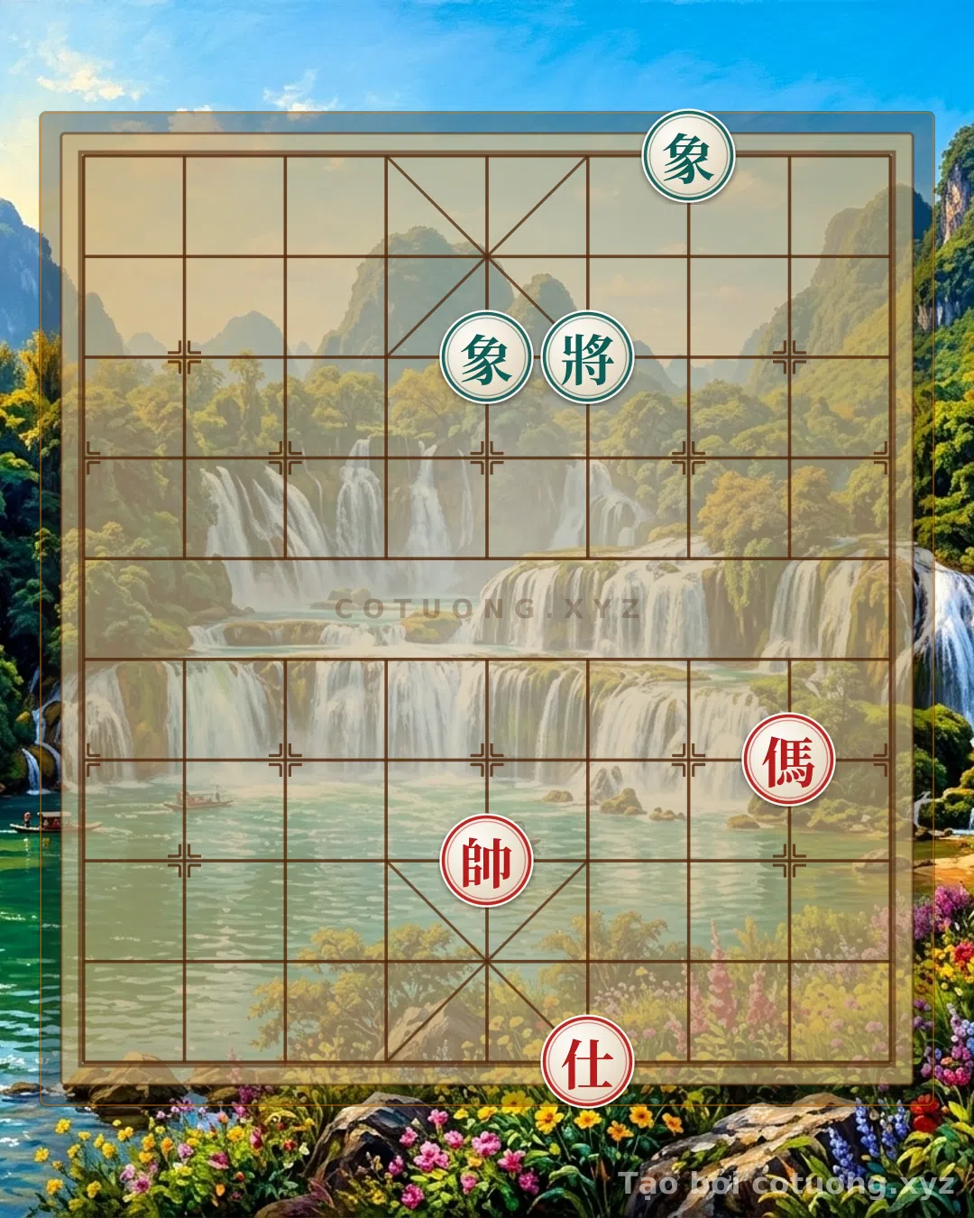 Thế cờ: Red Elephant: The 1/10 Board on the Black General's Launching Platform — Cờ Tướng Online