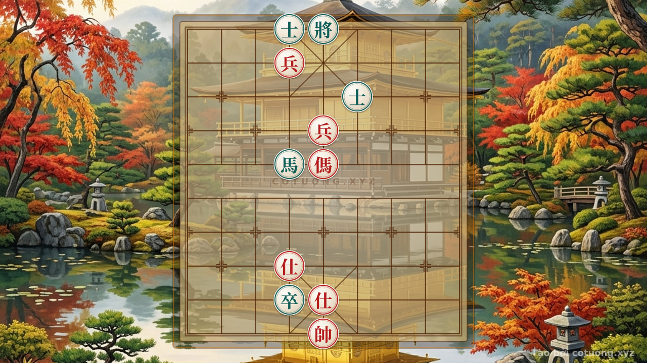 Thế cờ: '**Cannon (Pawn) Attacking Straight to the Gate - Offensive or Counterattack?**' - A Black-Red Battle of Fierce Competition with Horse Surprise, Advisor Defense Unbreakable — Cờ Tướng Online