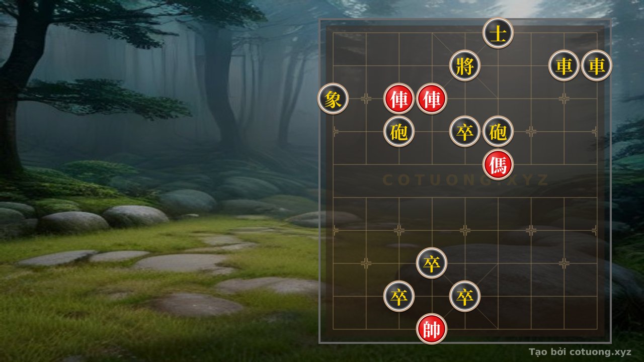 Thế cờ: Red General Chess: Strategy to Crush the Black Soldier with a Straight Rook Charge — Cờ Tướng Online