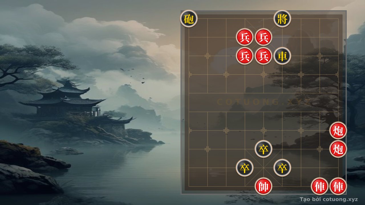 Thế cờ: Red Cannon Shoots Straight at Black Chariot: The Shattering Iron Pillar Strategy — Cờ Tướng Online