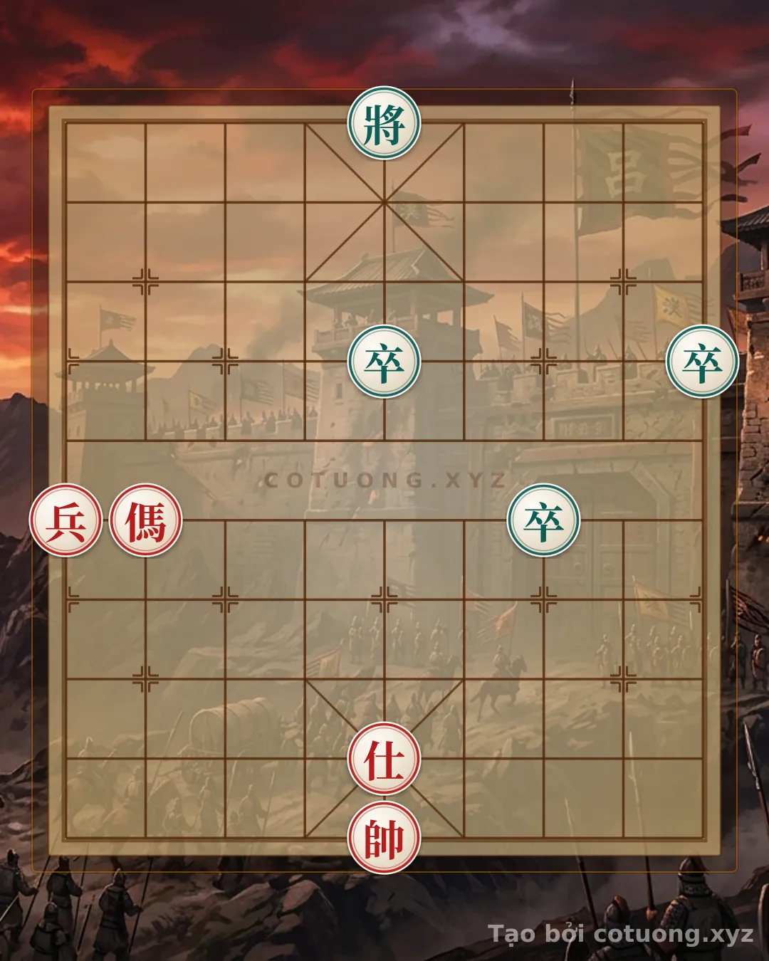Challenge: Xiangqi (Chinese Chess) Website: The 'Sông Đào' Trap - Red Must Be Careful - Can you solve it?