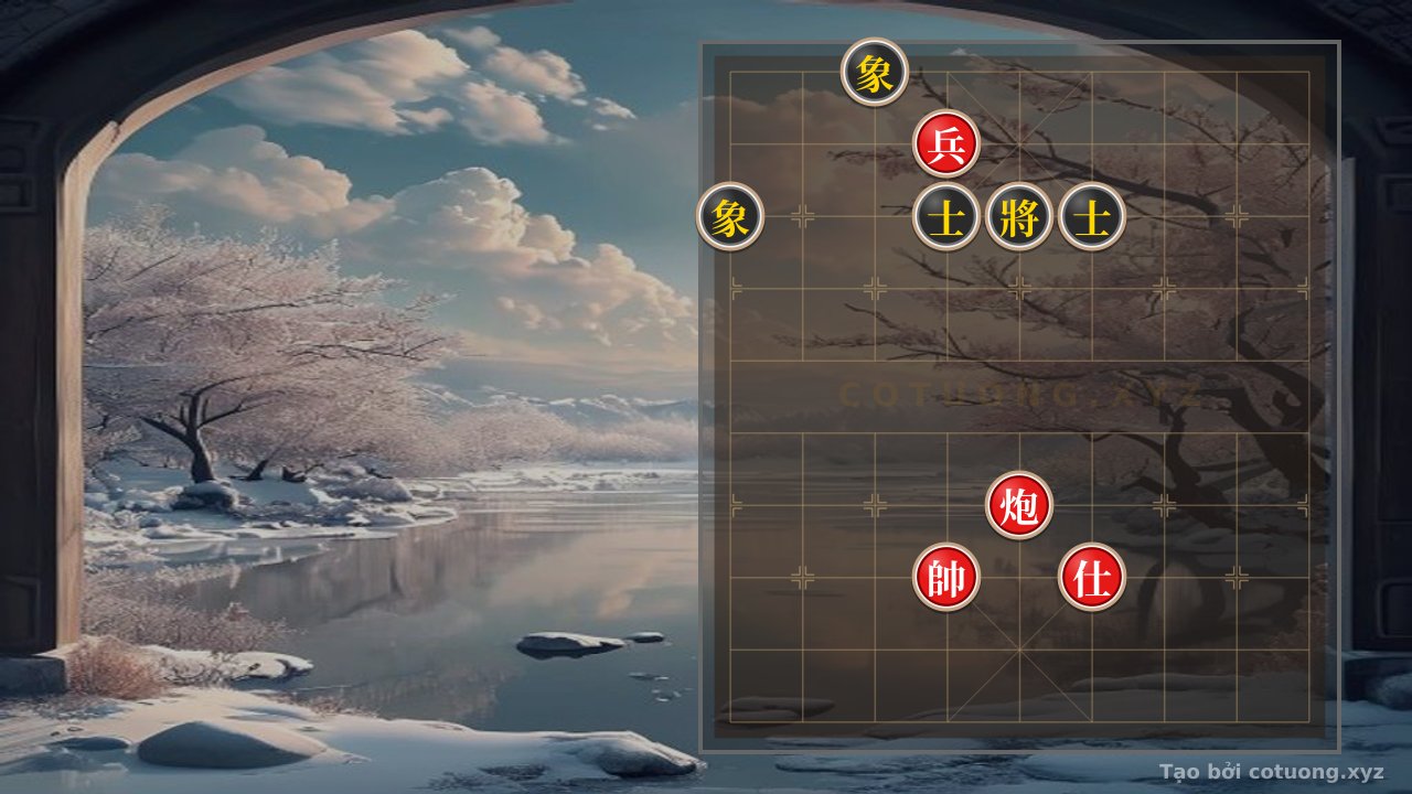 Thế cờ: Black and Red Chess Tension: Red Cannon Blocked, Black Elephant in Danger - Decode the Fatal Move! — Cờ Tướng Online
